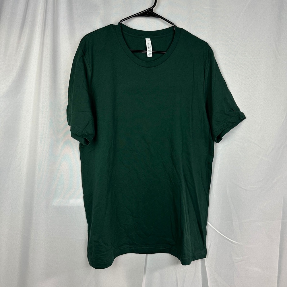 NWT Bella+Canvas T-Shirt Mens XL Evergreen Short Sleeve‎ Crew Neck Basic Tee